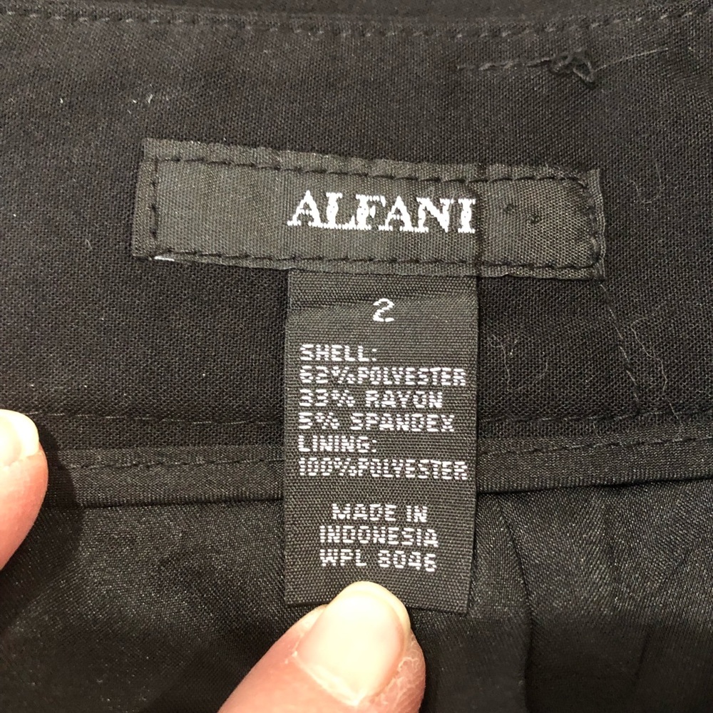 Alfani Black Stretch Pencil Skirt - Picture 8 of 8